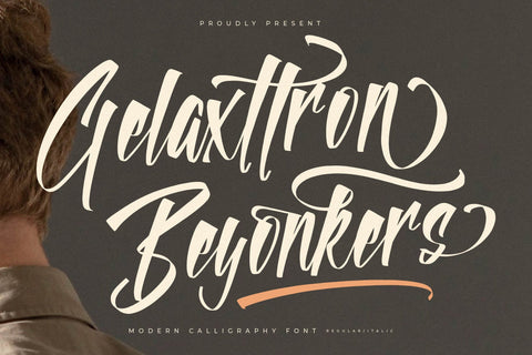 Gelaxttron Beyonkers - Modern Calligraphy Font Font Letterena Studios 