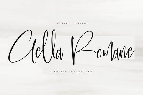 Gella Romane - Modern Handwritten Font Letterena Studios 