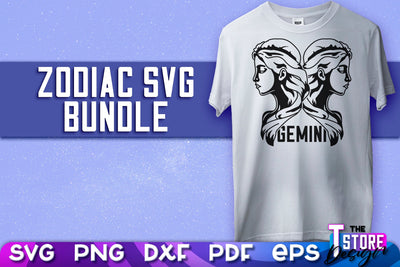 Gemini SVG Design | Astrology | SVG Design | Zodiac SVG v.2 SVG The T Store Design 