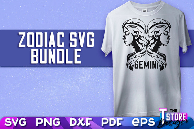 Gemini SVG Design | Astrology | SVG Design | Zodiac SVG v.2 SVG The T Store Design 