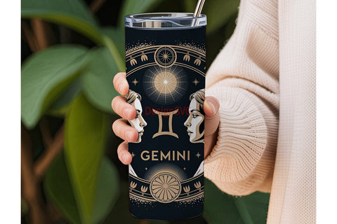 Gemini Zodiac 20oz Tumbler Wrap Sublimation DesignSVG 