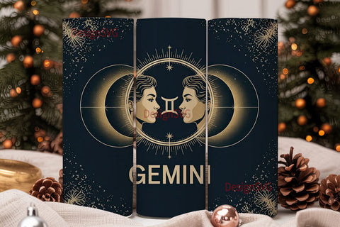 Gemini Zodiac 20oz Tumbler Wrap Sublimation DesignSVG 