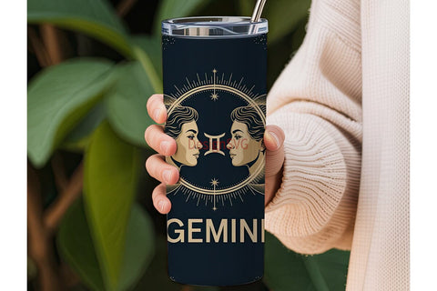 Gemini Zodiac 20oz Tumbler Wrap Sublimation DesignSVG 