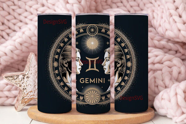 Gemini Zodiac 20oz Tumbler Wrap Sublimation DesignSVG 