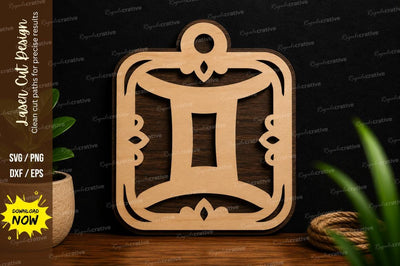 Gemini Zodiac Sign Laser Cut SVG File SVG Regulrcrative 