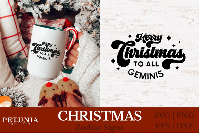 Gemini Zodiac Sign SVG | Christmas SVG SVG Petunia Digital Design 