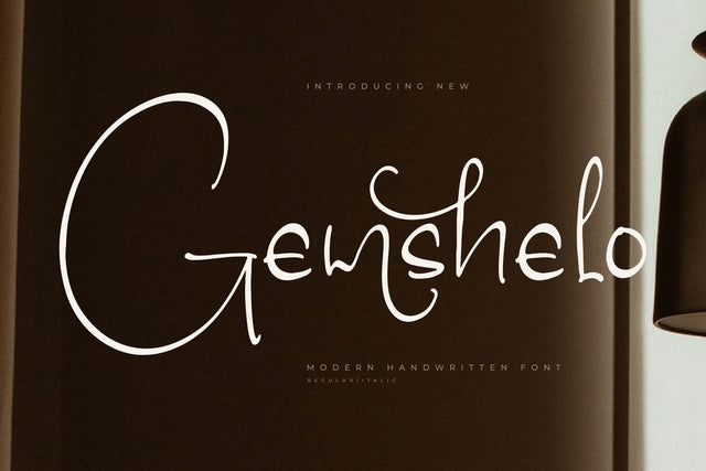 Gemshelo - Modern Handwritten Font Font Letterena Studios 