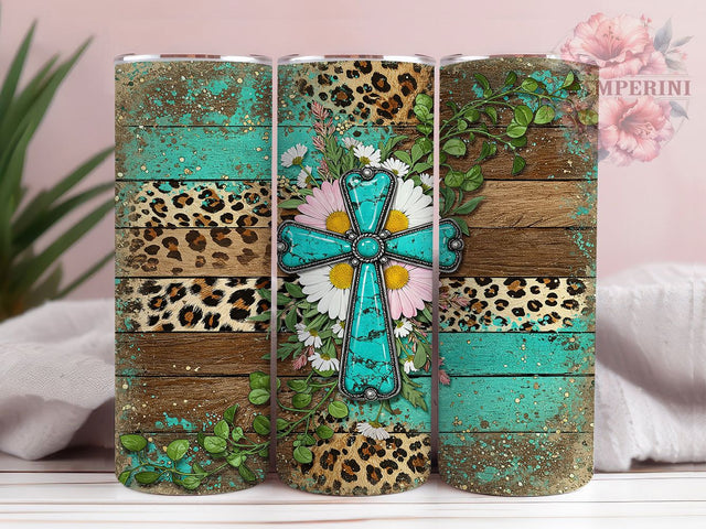 Gemstone Cross Floral Faith Tumbler, Floral Christian Tumbler, Faith Tumbler Wrap, 20oz Tumbler Sublimation, Religious Gift Tumbler, Digital Tumbler Wrap, Boho Faith Tumbler Sublimation Li Zamperini 