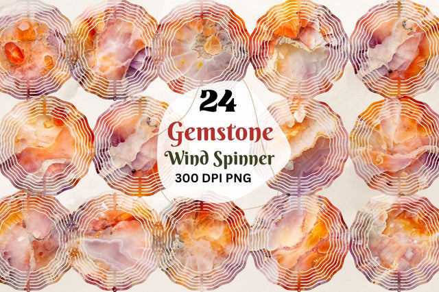 Gemstone Wind Spinner Bundle Sublimation Regulrcrative 