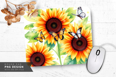 Gentle Butterfly Field Mousepad Sublimation Regulrcrative 