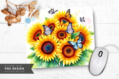 Gentle Butterfly Field Mousepad Sublimation Regulrcrative 