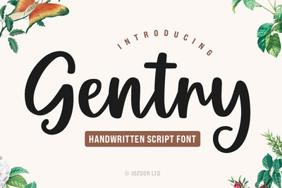 Gentry - Modern Script Font Font Jozoor 