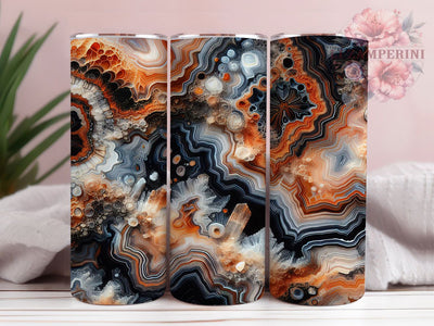 Geode Crystal Gemstone Boho Tumbler, Gemstone PNG Design, Crystal Cup Art, 20oz Sublimation Wrap, Agate Slice Tumbler, Earthy Boho Drinkware, Sparkly Rock Pattern Sublimation Li Zamperini 