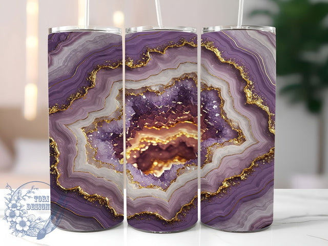 Geode Crystal Marble Tumbler Wrap, Marble Cave Wrap, 20oz Tumbler Sublimation, Agate Stone Design, Elegant Gemstone Art, Sparkling Mineral Aesthetic, Luxe Rock Formation Print Sublimation ToriDesigns 