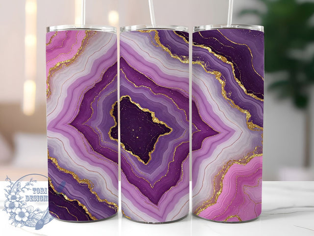 Geode Crystal Marble Tumbler Wrap, Marble Cave Wrap, 20oz Tumbler Sublimation, Agate Stone Design, Elegant Gemstone Art, Sparkling Mineral Aesthetic, Luxe Rock Formation Print Sublimation ToriDesigns 