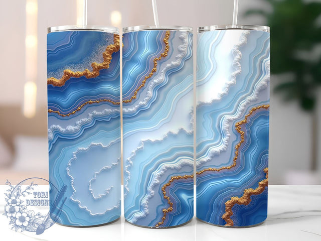 Geode Tumbler, Marble Design, 20oz Tumbler Wrap, Gold and White, Opal Effect, Sublimation Design, Elegant Tumbler Sublimation ToriDesigns 