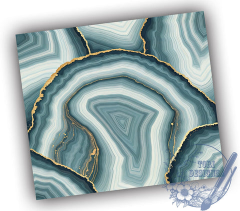 Geode Tumbler, Marble Design, 20oz Tumbler Wrap, Gold and White, Opal Effect, Sublimation Design, Elegant Tumbler Sublimation ToriDesigns 