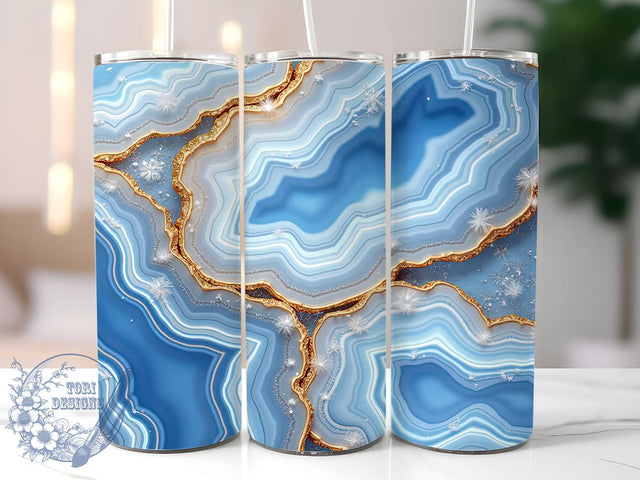 Geode Tumbler, Marble Design, 20oz Tumbler Wrap, Gold and White, Opal Effect, Sublimation Design, Elegant Tumbler Sublimation ToriDesigns 