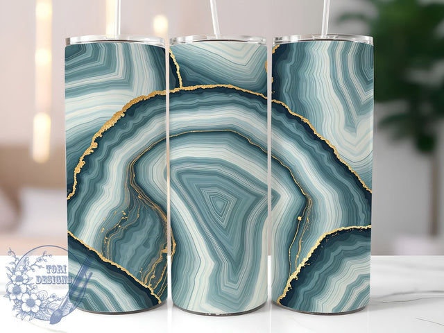 Geode Tumbler, Marble Design, 20oz Tumbler Wrap, Gold and White, Opal Effect, Sublimation Design, Elegant Tumbler Sublimation ToriDesigns 