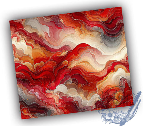 Geode Tumbler, Red Marble Design, Sparkly Tumbler, 20oz Wrap, Gold and Red, Opal Effect, Glamorous Tumbler Sublimation ToriDesigns 