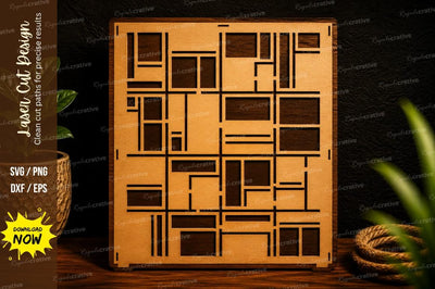 Geometric Abstract Panel Laser Cut Svg Design SVG Regulrcrative 
