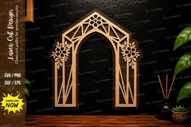 Geometric Arch Frame Laser Cut SVG Design SVG Regulrcrative 