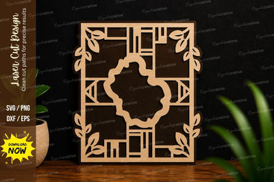 Geometric Art Deco Frame Laser Cut SVG File SVG Regulrcrative 