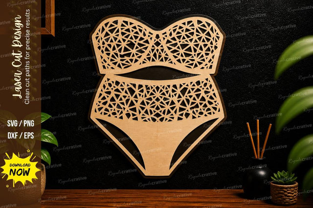 Geometric Bikini Art laser cut svg File SVG Regulrcrative 