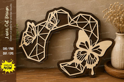 Geometric Butterfly Arch laser cut svg File SVG Regulrcrative 