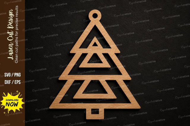 Geometric Christmas Tree SVG Laser Cut Svg Design SVG Regulrcrative 