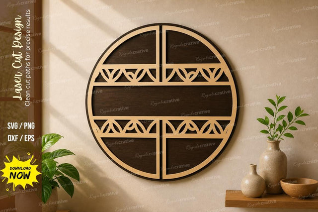 Geometric Circle Panel laser Cut svg Cutting file SVG Regulrcrative 