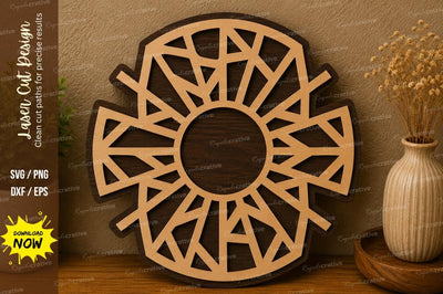 Geometric Cross Art laser cut svg File SVG Regulrcrative 