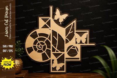 Geometric Cross Laser Cut SVG Design SVG Regulrcrative 