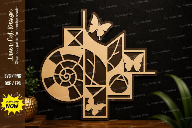 Geometric Cross Laser Cut SVG Design SVG Regulrcrative 