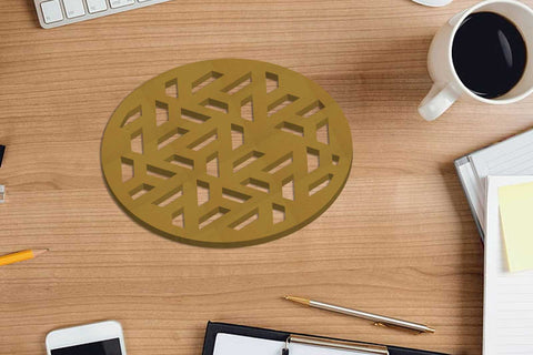 Geometric Cup Coasters Onelayer Template SVG LaserCutano 