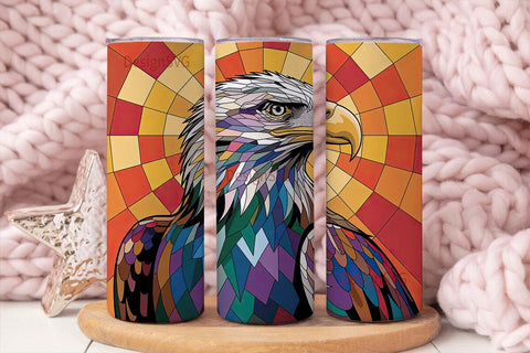 Geometric Eagle 20oz Tumbler Wrap Sublimation DesignSVG 