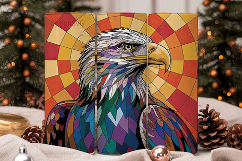 Geometric Eagle 20oz Tumbler Wrap Sublimation DesignSVG 