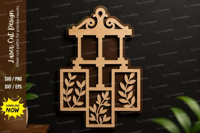 Geometric Floral Panel SVG Laser Cut Wall Decor File SVG Regulrcrative 