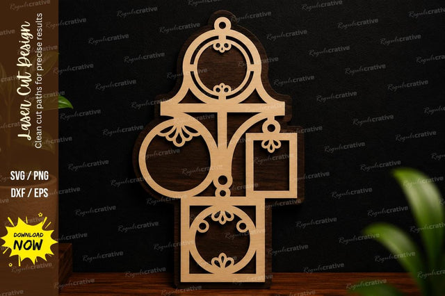 Geometric Hanging Ornament SVG Laser Cut Wall Decor SVG Regulrcrative 