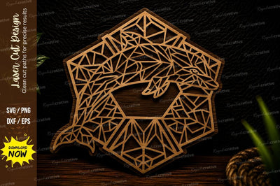 Geometric Horse Head Laser Cut SVG Design SVG Regulrcrative 