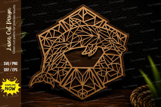 Geometric Horse Head Laser Cut SVG Design SVG Regulrcrative 