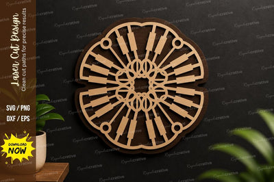 Geometric Mandala Circle Laser Cut SVG Design SVG Regulrcrative 