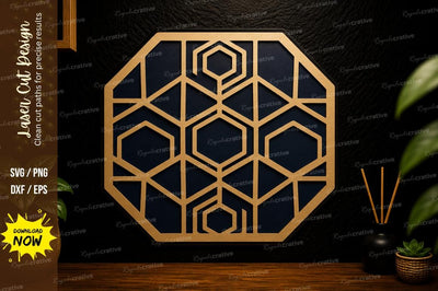 Geometric Pattern Frame Laser Cut SVG Design SVG Regulrcrative 