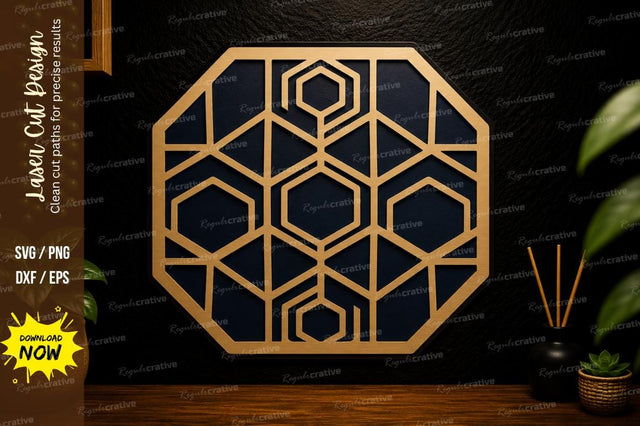Geometric Pattern Frame Laser Cut SVG Design SVG Regulrcrative 
