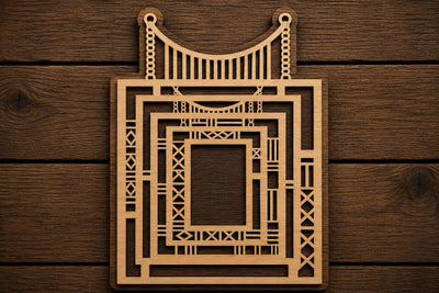 Geometric Square Wall Hanging Laser Cut SVG File SVG Regulrcrative 