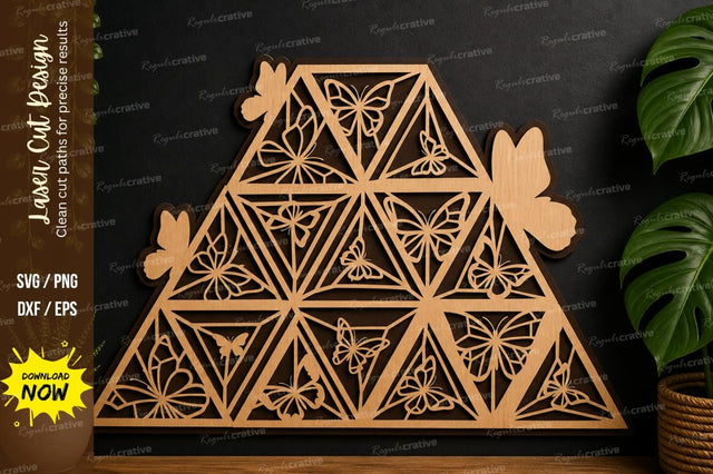 Geometric Triangle Pattern laser cut svg File SVG Regulrcrative 
