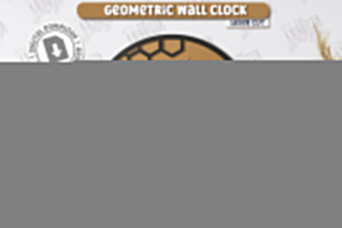 Geometric Wall Clock Laser Cut Bundle | Decorative Clock | Modern Interior | Home Décor | CNC Files SVG The T Store Design 
