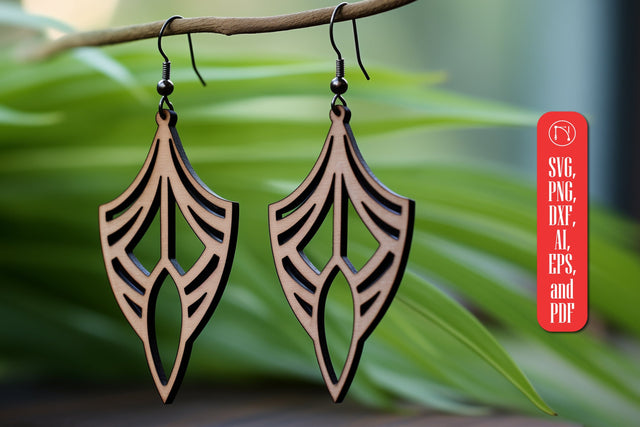 Geometric Wooden Earring Template SVG SVG MD JOYNAL ABDIN 