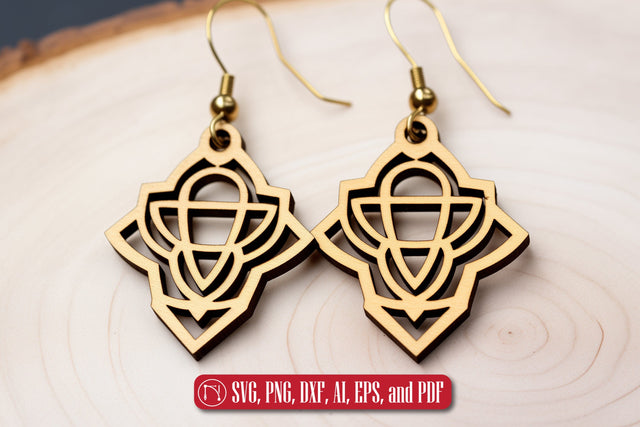 Geometric Wooden Earring Template SVG SVG MD JOYNAL ABDIN 