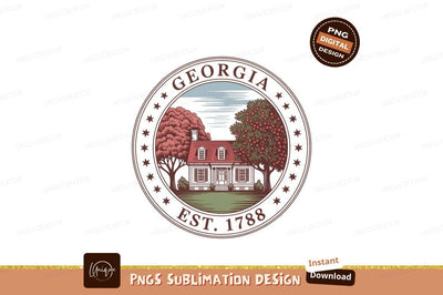 Georgia historic house trees sky image Sublimation Designangry 